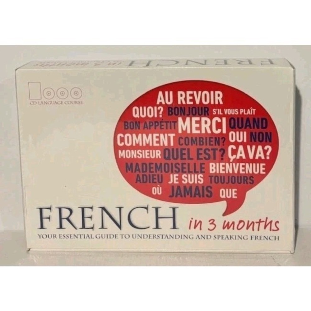 Learn FRENCH in 3 Months CD Language Course New Sealed